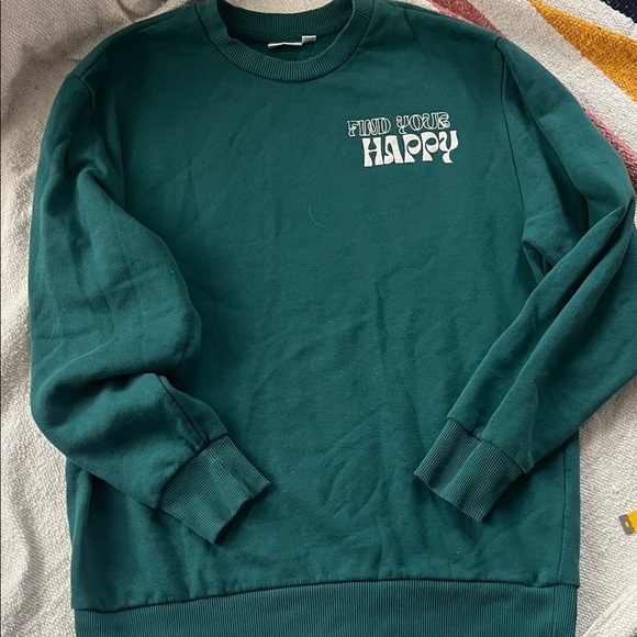 Mighty Fine Teal Crewneck Sweater - Picture 1 of 4